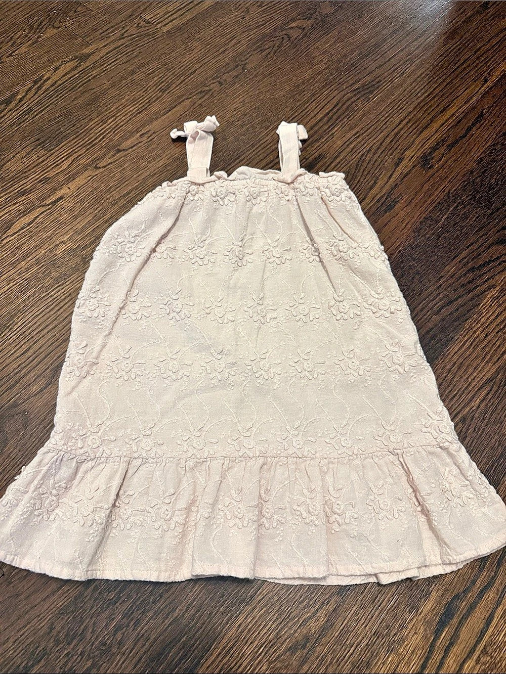 Zara Floral Dress Size 3-4 blush pink